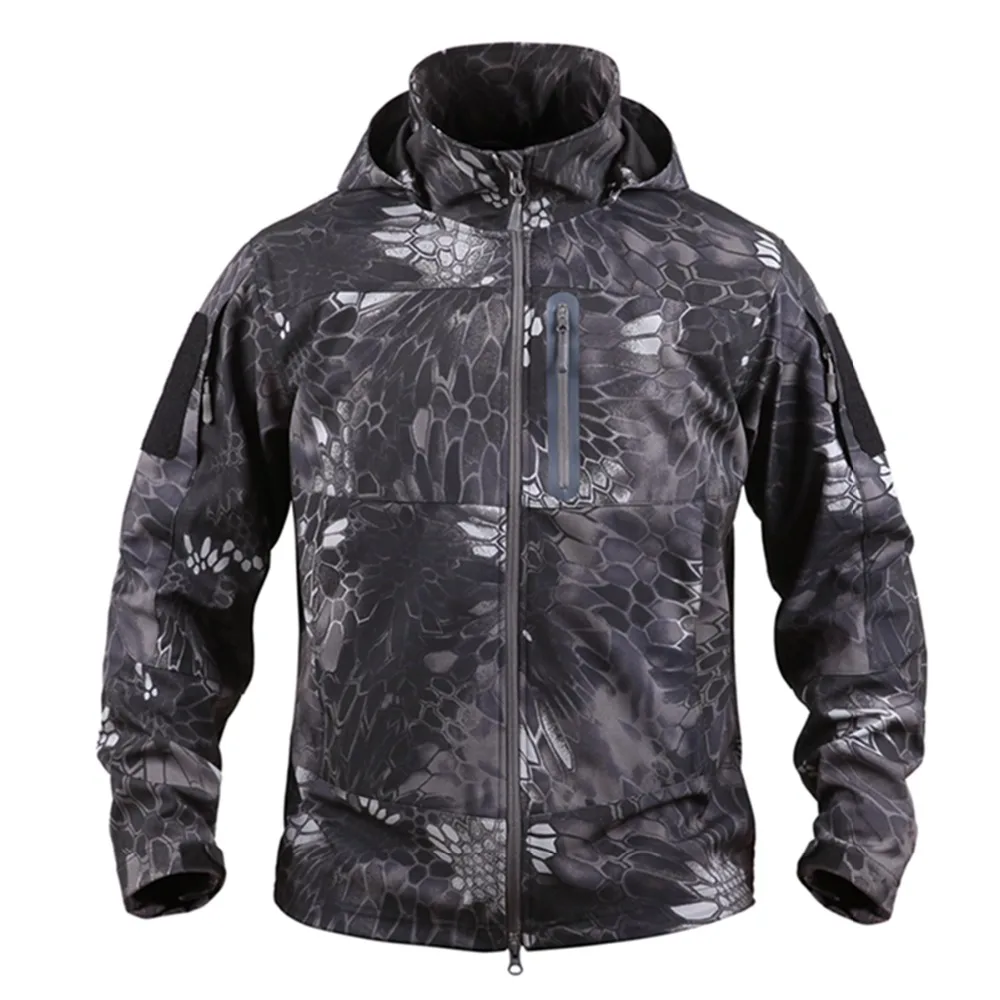 

Shanghai Story Men's Military Jacket Waterproof Windproof Anti-Pilling Tactical Jacket Breathable Army Hooded Camouflage Jacket