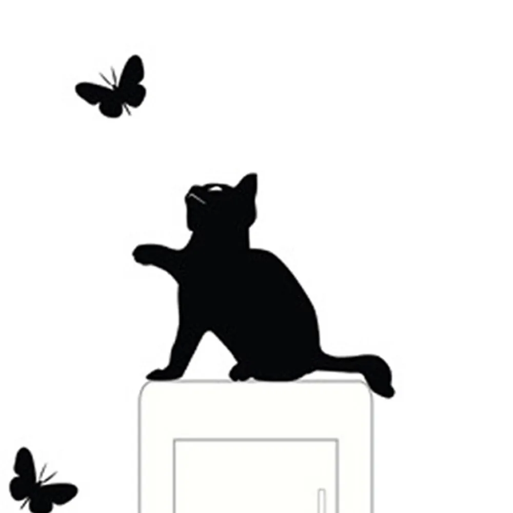 

Cat Switch Socket Stickers Bedroom Home Decor Vinyl Window Laptop Decals Tuning Creative Cartoon Bomb for Cars Styling #YY