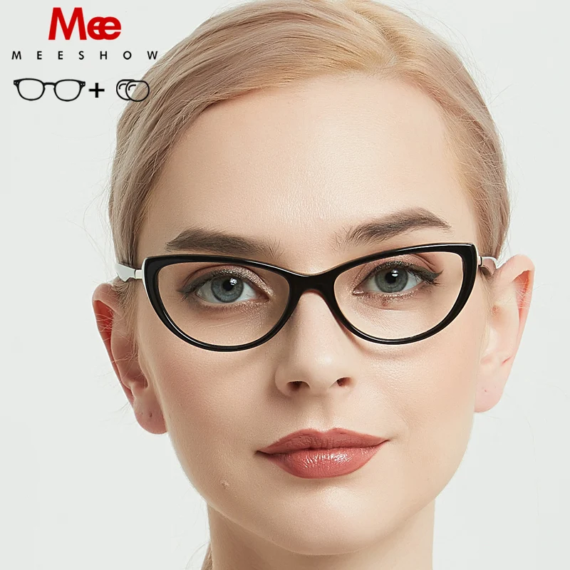 

2019 Meeshow prescription glasses acetate women glasses oculos de grau feminino armacao eyeglasses vintage frame NEW fashion
