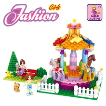 Model building kits compatible with lego city girl friends 323 3D blocks Educational model building toys hobbies for children