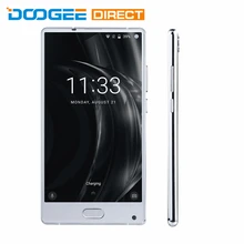 Doogee Mix серебро 6 ГБ Оперативная память 64 ГБ Встроенная память 4 г смартфон 5.5 дюймов Android 7.0 helio P25 Восьмиядерный 2.5 ГГц металла Для тела спереди fingerpr