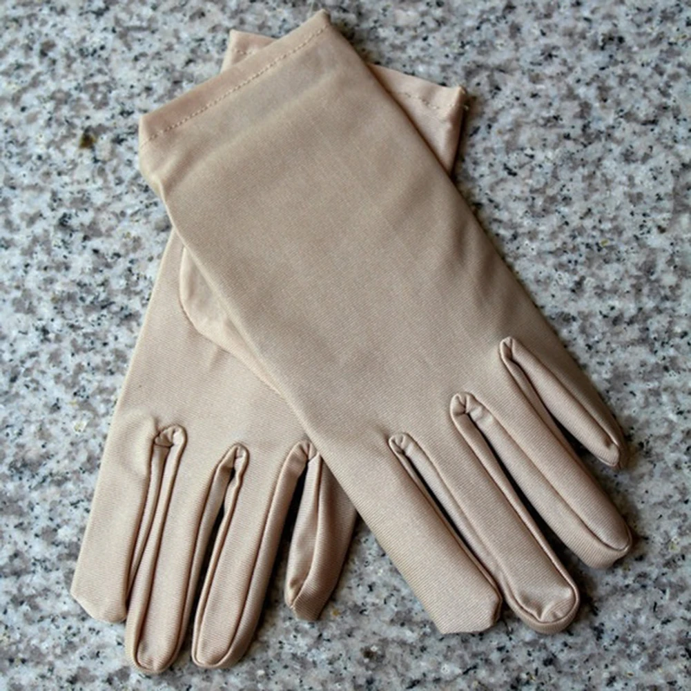 1 пара летних супер-эластичных коротких перчаток дизайн солнцезащитный крем от солнца противоскользящие женские перчатки#5