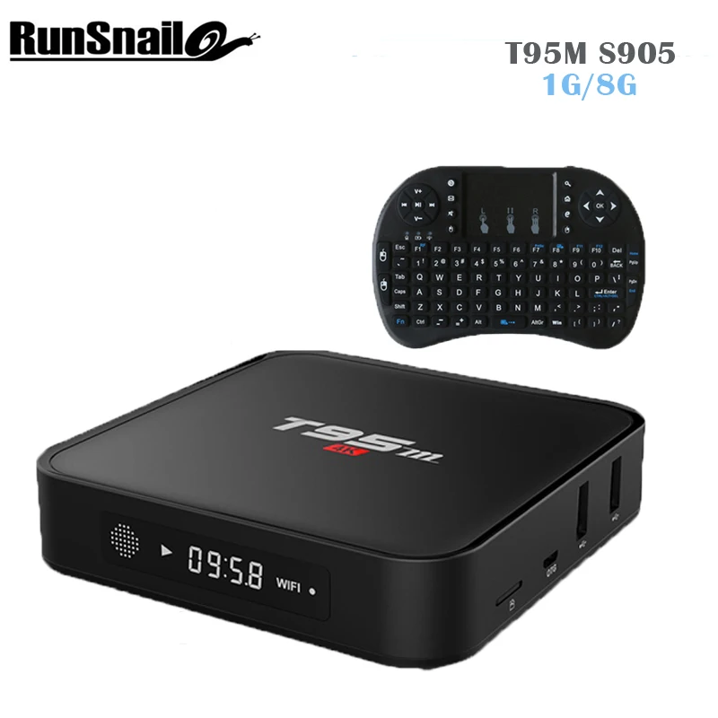 T95M Smart OTT TV Box 2.4G WiFi S905x Smart tv box Android 6.0 media player Quad Core 1GB 8GB H.265 4K DLAN network set top box