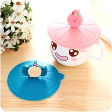 A463 creative cartoon green food grade silicone cover cute dustproof multifunctional cup lid leak proof cup cover
