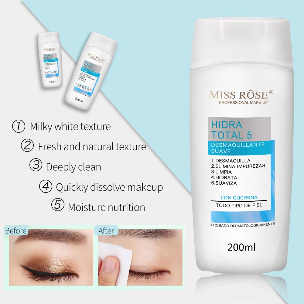 

Miss Rose 200ml Cleansing Milk Deep Cleansing Gentle Makeup Remover Milk Face Wash Facial Cleanser Deep Clean Cosmetics