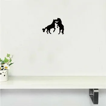 

MA-34 Two Fighting Horse Vinyl Wall Sticker Creative cartoon Animal Vinyl Wall Decal Home Wallpaper