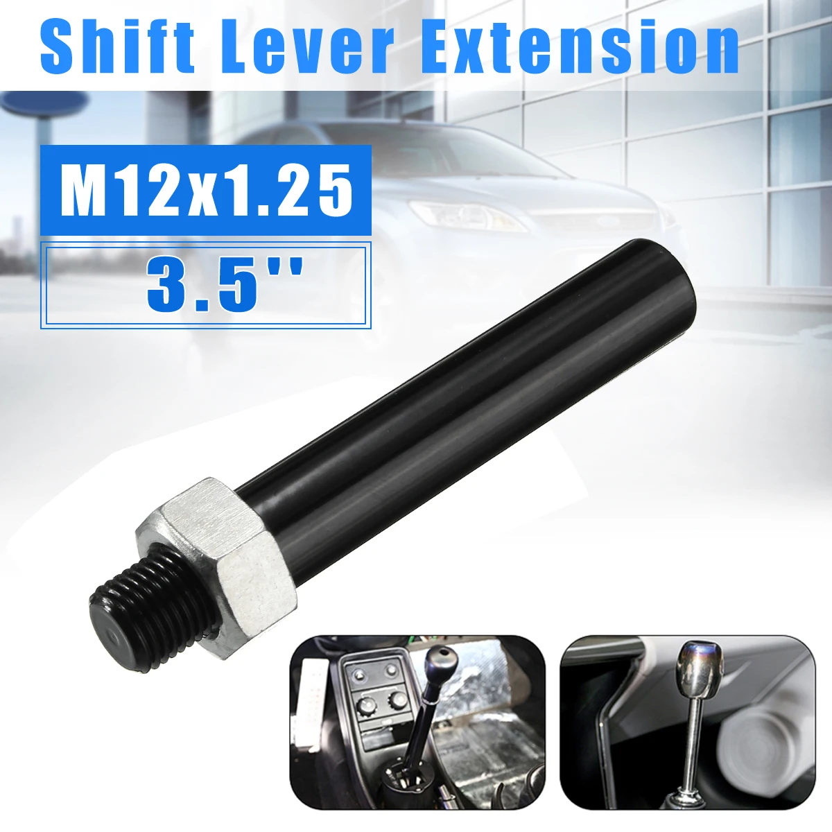 3.5 inch M12x1.25 Stainless Shifter Shift Knob Extension For Shifter