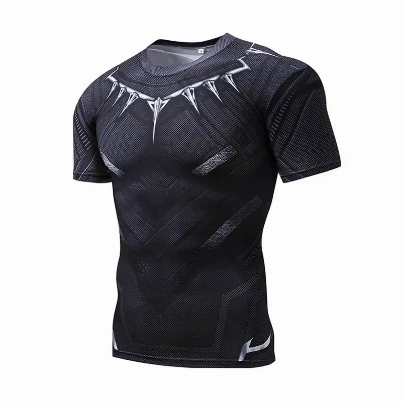 

Black Panther 3D Printed Endgam Cosplay Tops Men Shirt Quantum Suit Short Sleeve Cosplay Halloween Costume For Men T-shirts Male