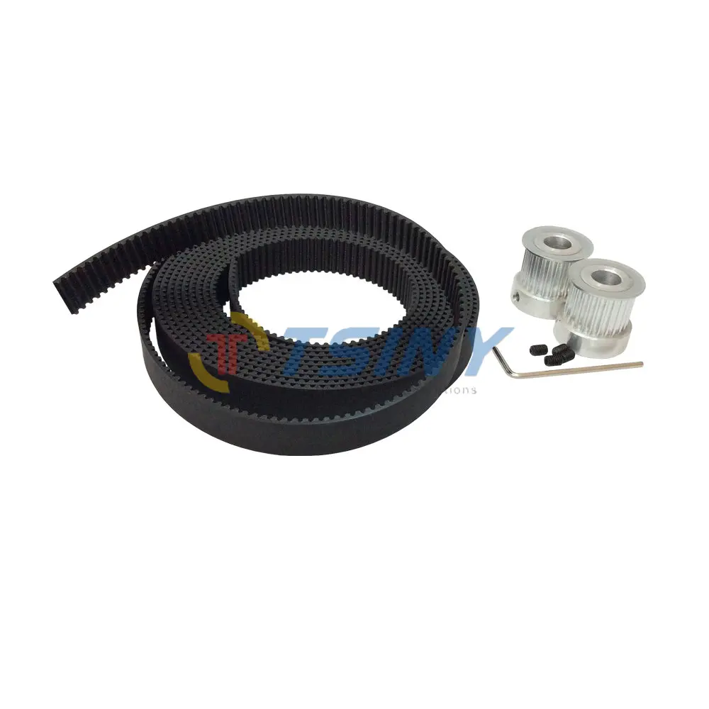 

3M Polyurethane with Steel Core Open Timing Belt L=3 Meter W=15mm & 2pcs 3M Pulley 24 Teeth Bore 6mm 6.35mm 8mm 10mm 12mm 14mm