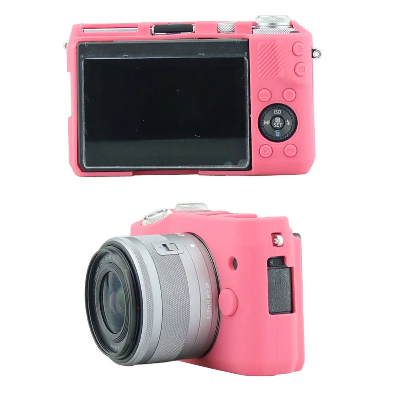 Sleeplion приятный мягкий Камера видео сумка для Canon EOS M6 силиконовый резиновый чехол Защитный беззеркальных Системы Камера тела кожного покрова - Цвет: Rose