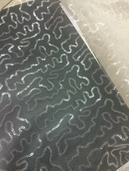 

David-52409 Nigerian French Lace Fabric with sequins hot sale African Tulle Lace Fabric High Quality