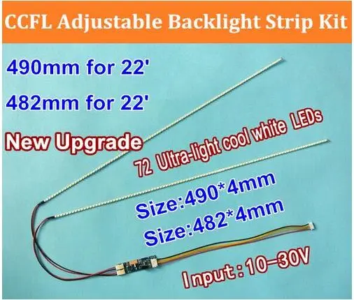 Новый 20 шт 22 &quot482 мм 490 22&quot регулируемая яркость led подсветка полосы комплект