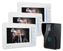 7 “Teclado Táctil Videoportero De Intercomunicación Sistema de $ NUMBER CANALES de Entrada de Vídeo $ NUMBER CANAL de Salida de Vídeo 1.3 Mega Píxeles de Cámara de La Puerta timbre de la puerta