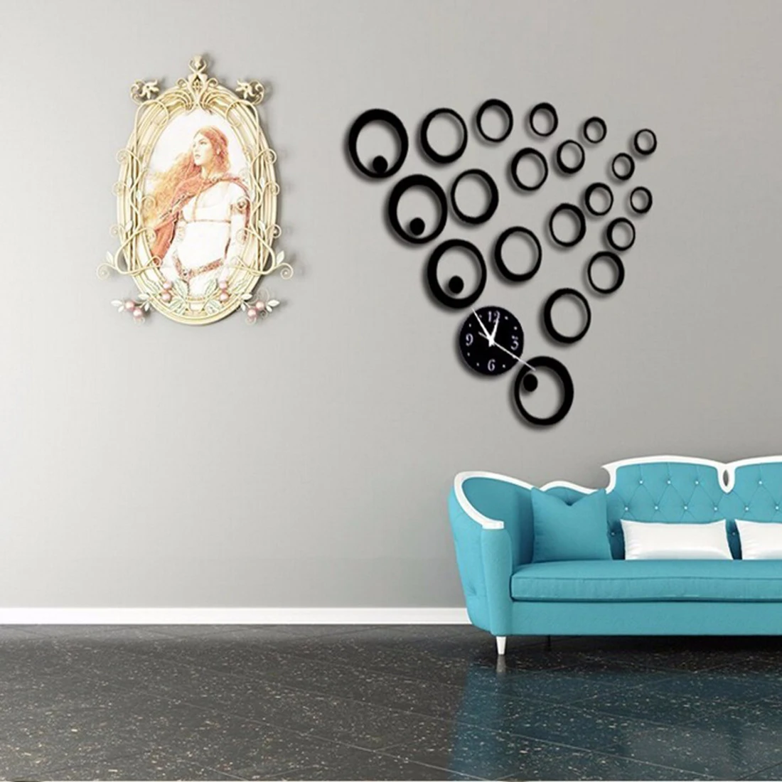 Reloj De Pared De cuarzo con diseño europeo, Reloj De Pared De cuarzo, Reloj decorativo moderno y grande, decoración De sala De estar con espejo acrílico DIY en 3D Reloj De Pared De cuarzo con diseño europeo, Reloj De Pared De cuarzo, Reloj decorativo moderno y grande, decoración De sala De estar con espejo acrílico DIY en 3D