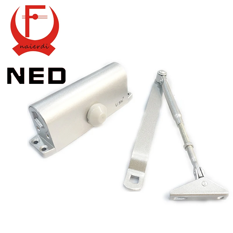 

High Quality Brand NED Household Type Adjustable Door Stop Fire Channel Buffer Type Automatic Door Closers Bearing 45-65KG