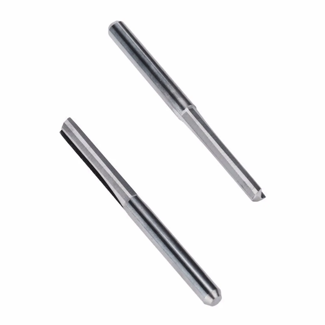 Ossieao 10pcs 2 Flute Straight Slot Tungsten Steel CNC Router Bits Wood MDF Milling 17mm
