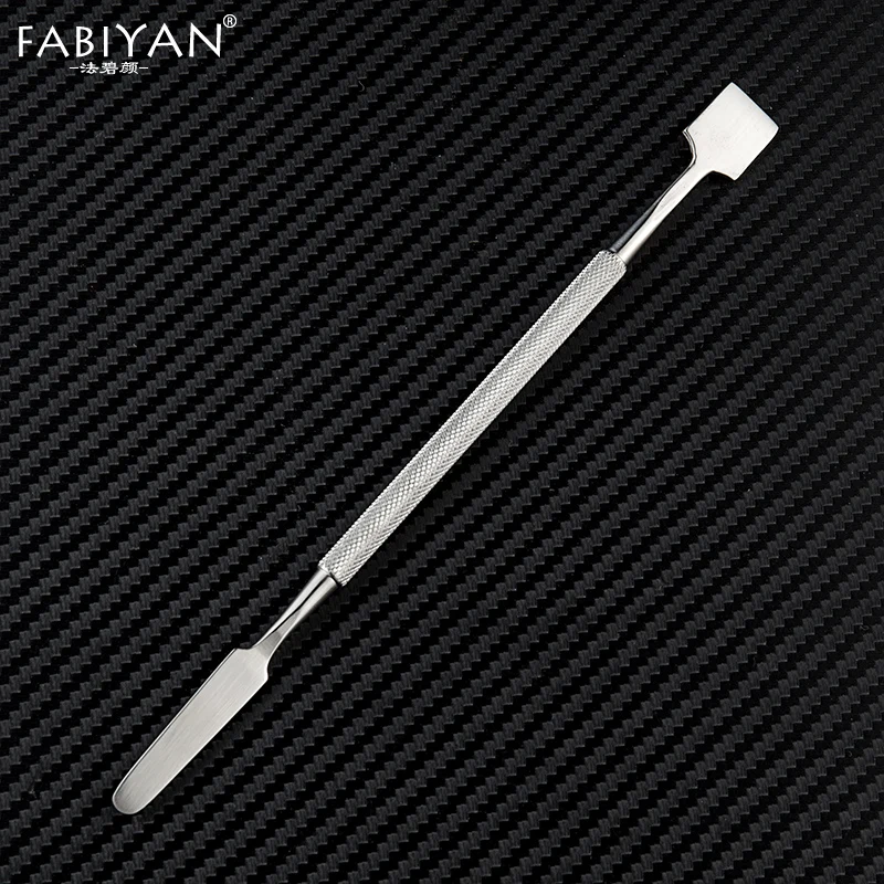 

Stainless Steel 2 Ways Spatula Rod Makeup Foundation Eyeshadow Mixing Stick Nail Art Remover Dead Skin Cuticle Manicure Tools