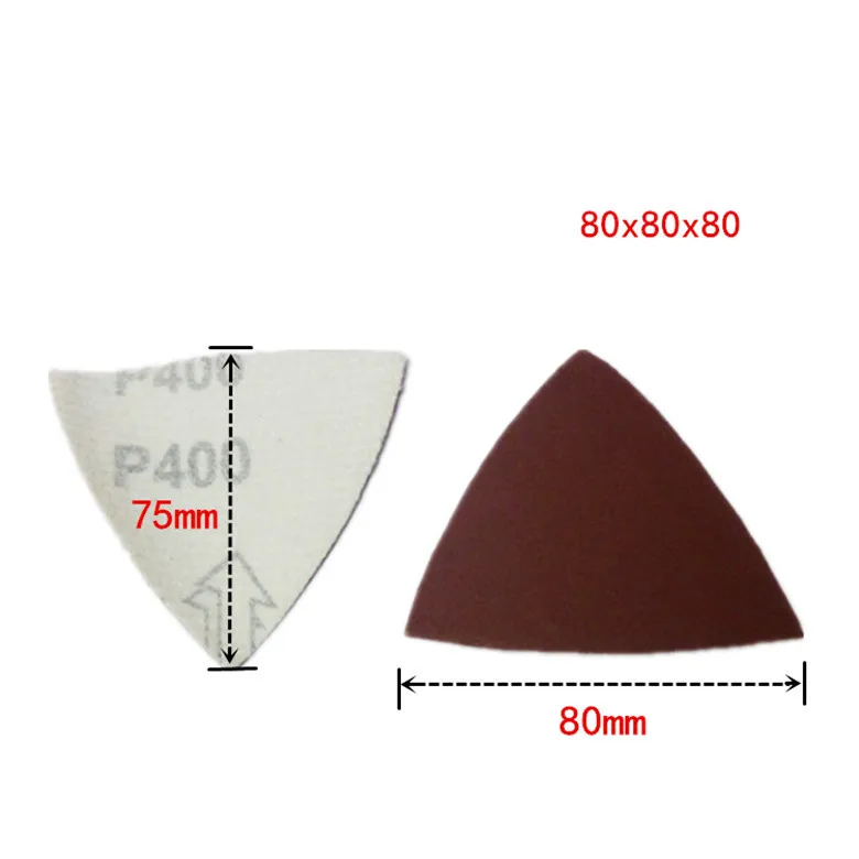 100 шт. в упаковке 80*80*80 мм треугольник абразивная наждачная бумага
