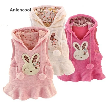 

2020 Children's clothing female child autumn and winter child vest kids clothes baby tank dress baby vest miniskirt coral fleece
