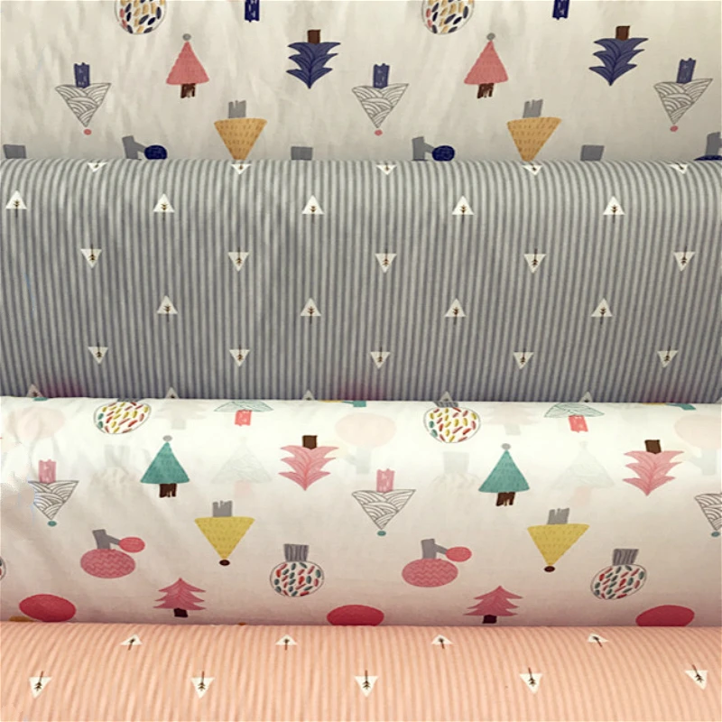 160x50 см свежая Рождественская елка, Сосновая полоска, саржевая ткань из чистого хлопка, DIY детское постельное белье, пододеяльник, наволочка, чехол, ткань 160 г/м