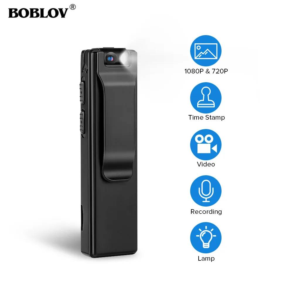 

Boblov A3 Mini Digital Camera HD Law Enforcement Cam Magnetic Body Camera Motion Detection Snapshot Loop Recording Camcorder