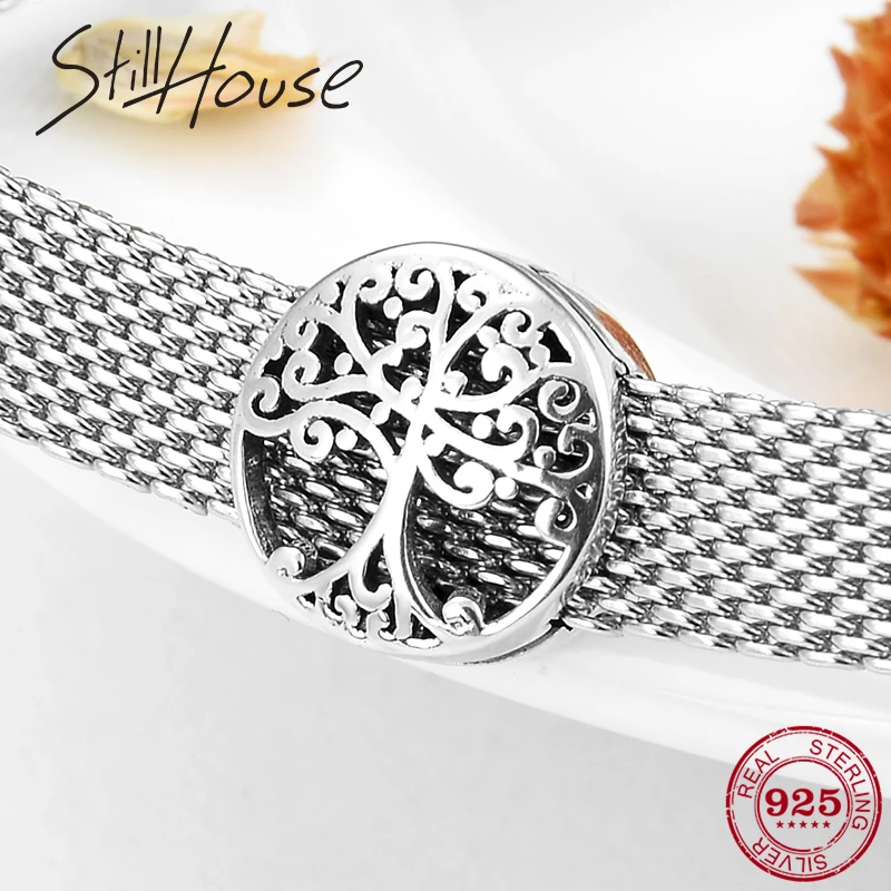 

Authentic 925 Sterling Silver Tree of Life Family Clips Charms CZ Beads Fit Original Reflection Bracelet for Jewelry Making