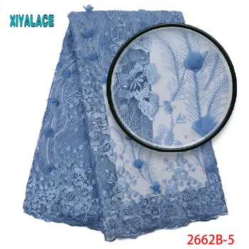 

2019 Latest French Nigerian Laces Fabric High Quality Tulle African Laces Fabric Wedding African French Tulle Lace 2662b