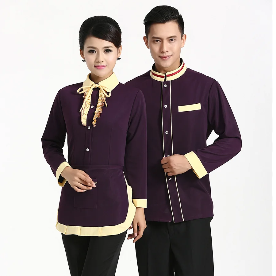 Hotel Waiter Waitress Uniforms Autumn Winter Female