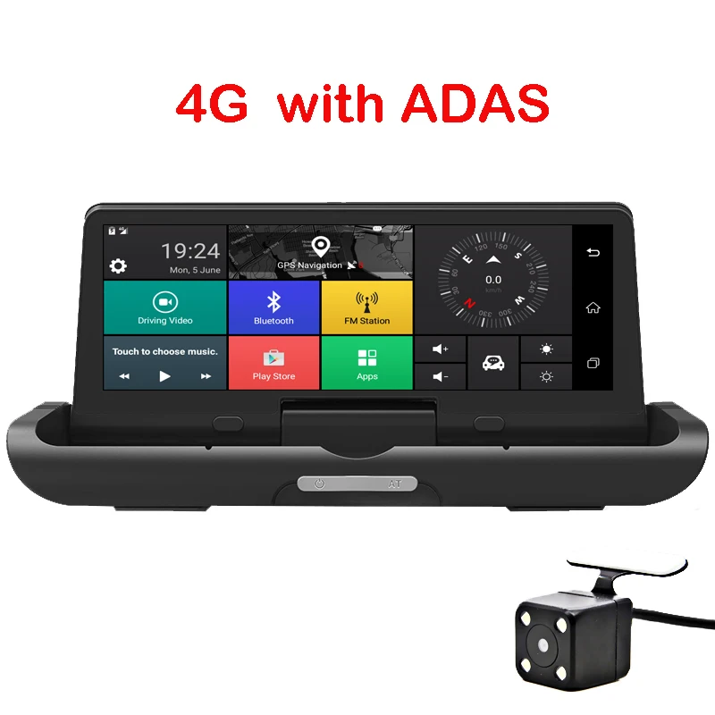 Автомобильный видеорегистратор Bluavido " 4G Android камера gps naivgation ADAS FHD 1080P Dashcam видеорегистратор ночного видения WiFi приложение удаленный монитор - Название цвета: 4G with ADAS