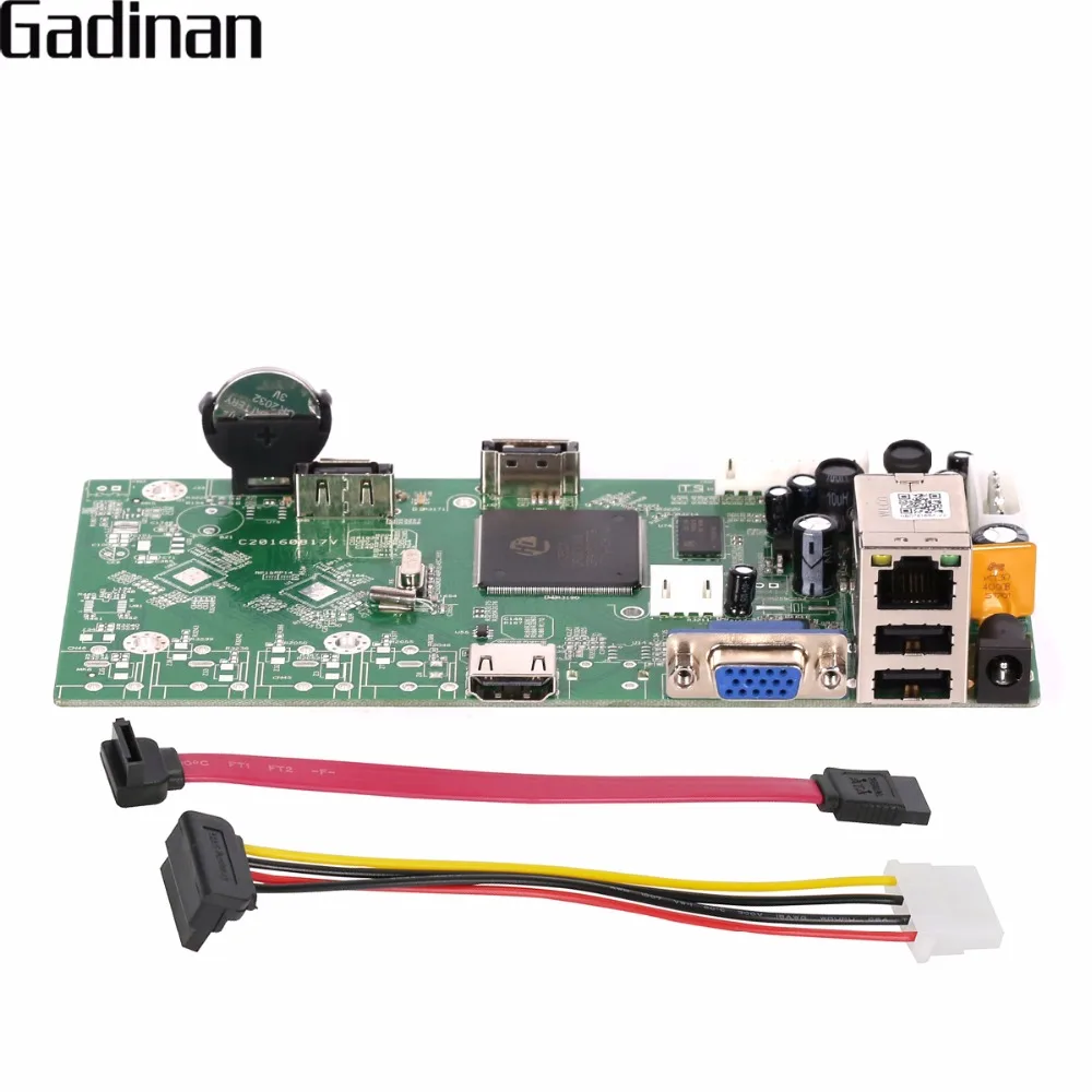 

GADINAN NVR Main Board Network Video Recorder 16CH 1080P/4CH 5MP Onvif P2P Cloud XMEYE CMS Motion Detection NBD7816R-F-V2
