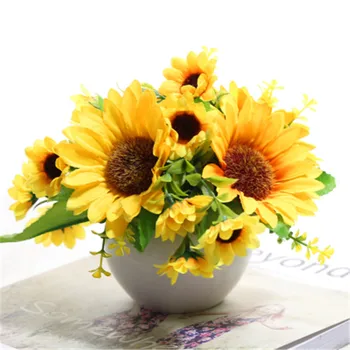 

Ceramic Pot Gerbera Artificial Flower Artificial Plant Fake Flowers Home Hotel decor DIY Car/Festival/Party/Wedding Decoration