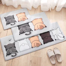 Kawaii приветственные напольные коврики животные ванная кухня ковры коврик с изображением кошки для гостиной противоскользящие