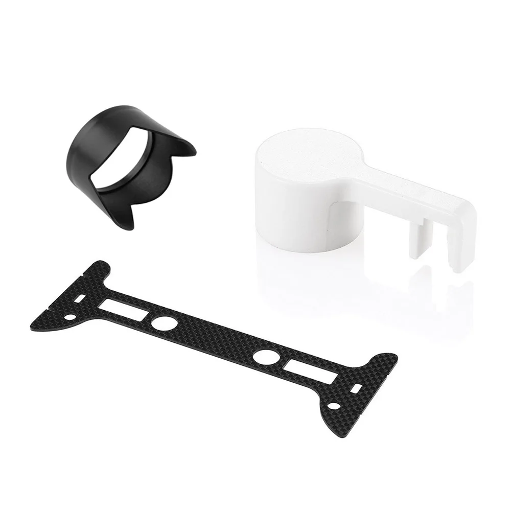 Protective Durable Plastic Camera Lens Cap Cover + Lens Hood + Carbon Fiber Gimbal Guard for DJI Phantom 3 Drone