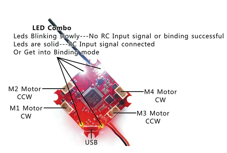 JMT Crazybee F3 Контроллер полета OSD измеритель тока 4 в 1 5A 1S Blheli_S ESC совместимый Frsky/Flysky приемник для мультикоптера