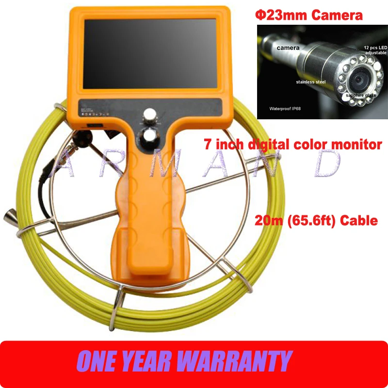 Handheld Pipe Inspection Camera Endoscope Drain Sewer Plumbing test Industrial Endoscope 710-SCJ 12PCS white LED