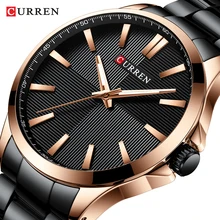 CURREN Relogio Masculino Stainless Steel Men's Watches Luxury Business Mens Quartz Watch For Men Wristwatch Male Hour Waterproof