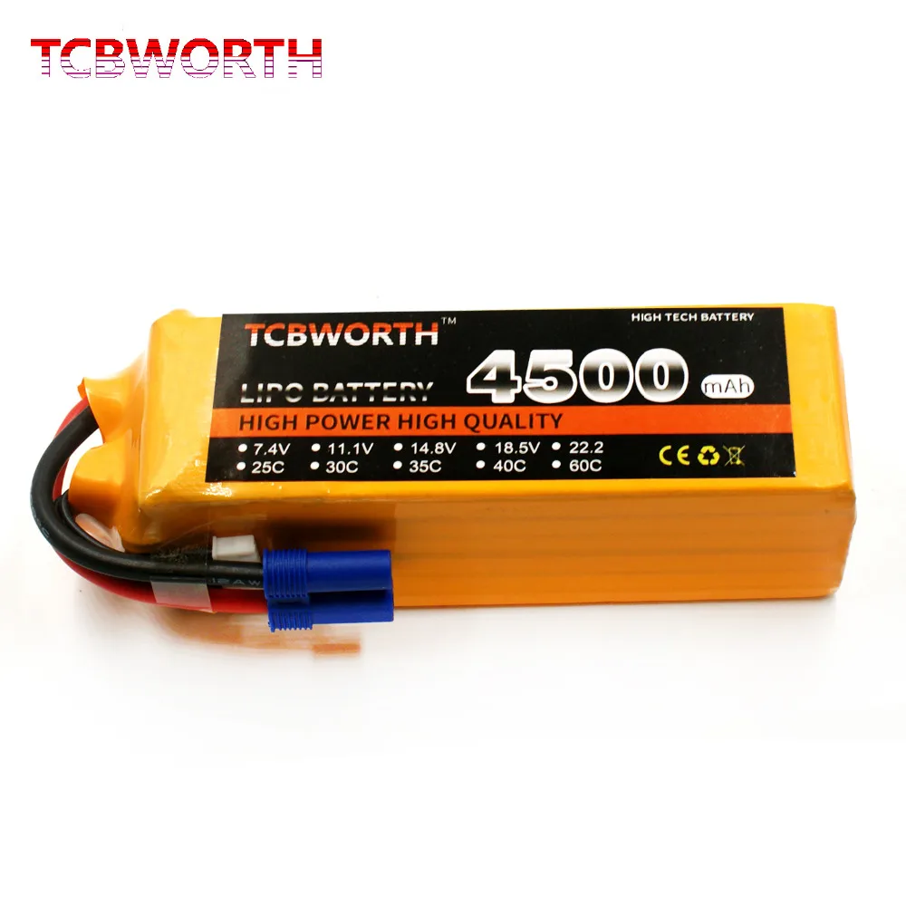 4S 14 8V 4500mah 60C MAX 120C RC LiPo font b Battery b font for RC