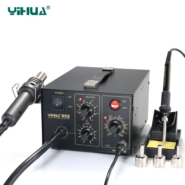 

YIHUA 852 Diaphragm Pump Soldering Station 220V Hot Air With Soldering Iron Station Repair Tool