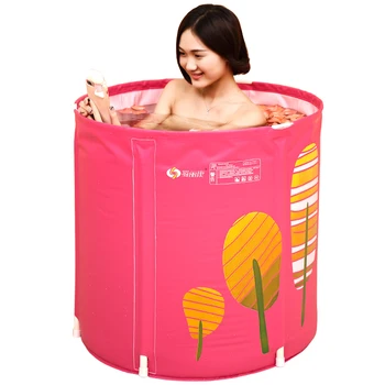 

Kang Bath Barrel Adult Bath Barrel Plastic Thickening Inflatable Folding Tub Bathing Bath Barrel Children