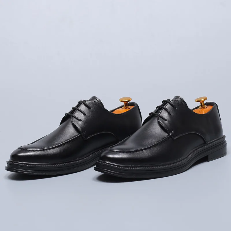 

Summer breathable men's shoes Korean version of British black casual business dress shoes