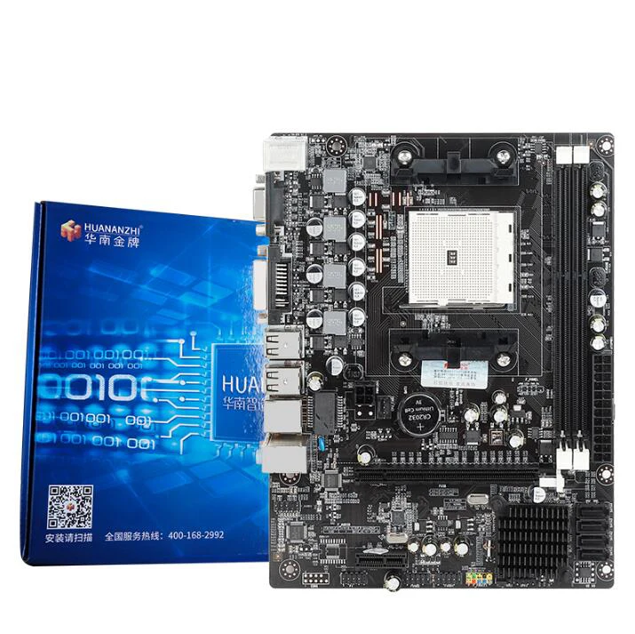 Huanan Zhi A55 материнская плата для AMD FM1 A8 A6 A4 DDR3 16 Гб SATA2.0 USB2.0 PCI-E M-ATX 218*170 мм материнская плата