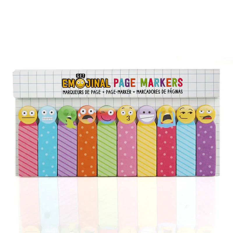 

Cute Cartoon Smiley Face Finger Memo Pad Chat Expression N Times Sticky Note Paper Stationery Planner Sticker School Office