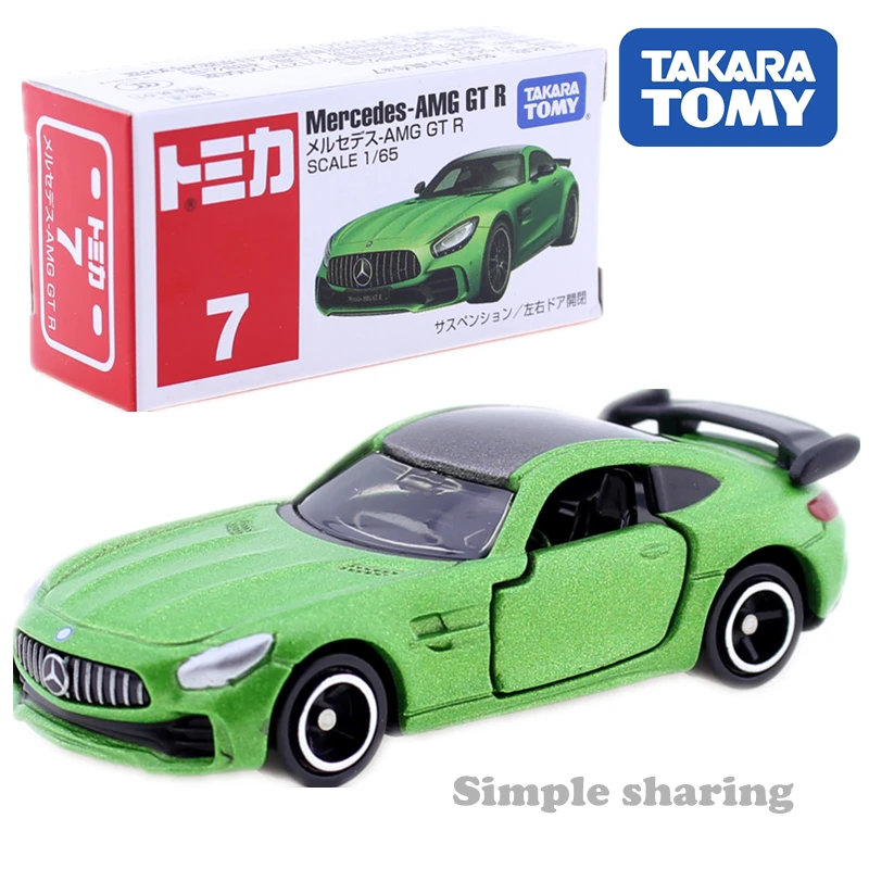 TAKARA TOMY TOMICA нет. 7 MERCEDES BENZ AMG GTR спортивный автомобиль модель комплект 1:65 литья под
