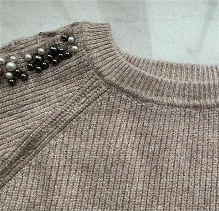 Cashmere knitted suits with skirt for women 15
