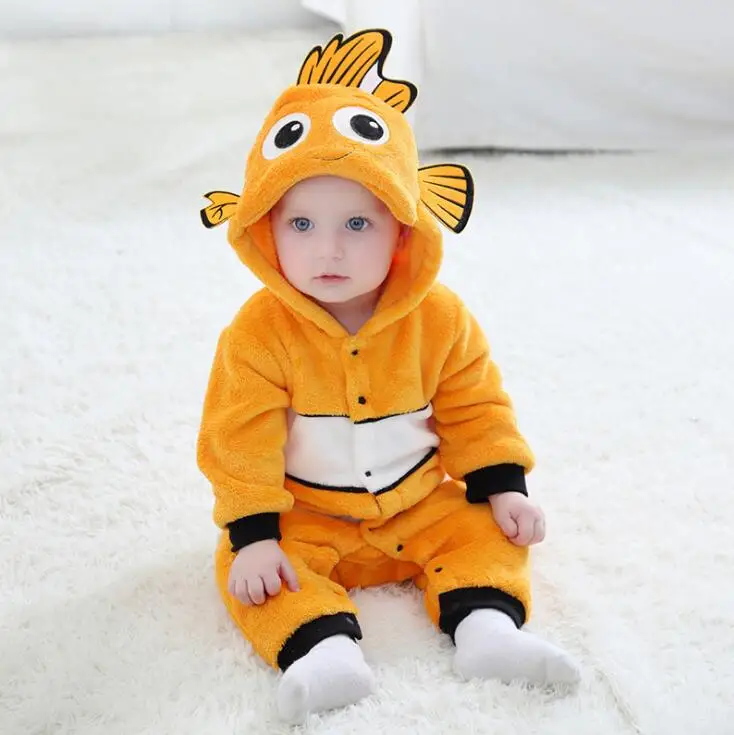 Animal Kids Clothes Romper Baby Boys Girls Jumpsuits Clownfish Pajamas Long Sleeves Cosplay Halloween Christmas Costume Animal Kids Clothes Romper Baby Boys Girls Jumpsuits Clownfish Pajamas Long Sleeves Cosplay Halloween Christmas Costume
