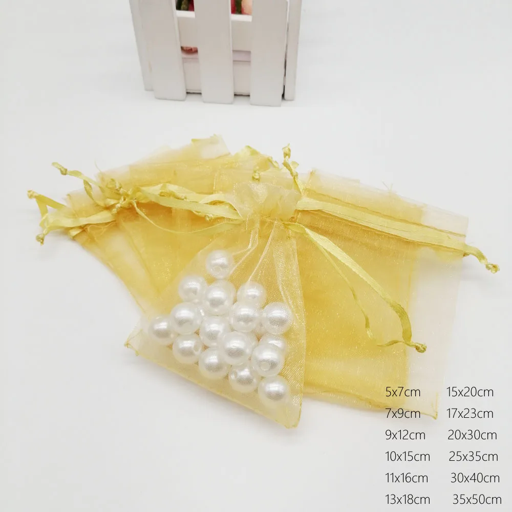 1000pcs 5x7cm Diy Jewelry Bag Gift Bag Women Drawstring Organza Gift