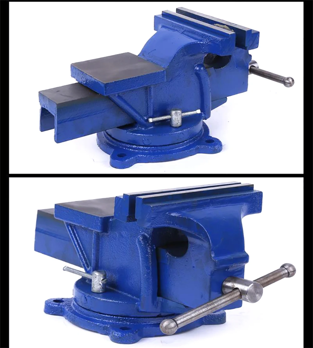 4/5/6 дюймов Тиски Вице-светильник службы механик скамья тиски, стол топ зажим Пресс замок поворотная база верстак координир