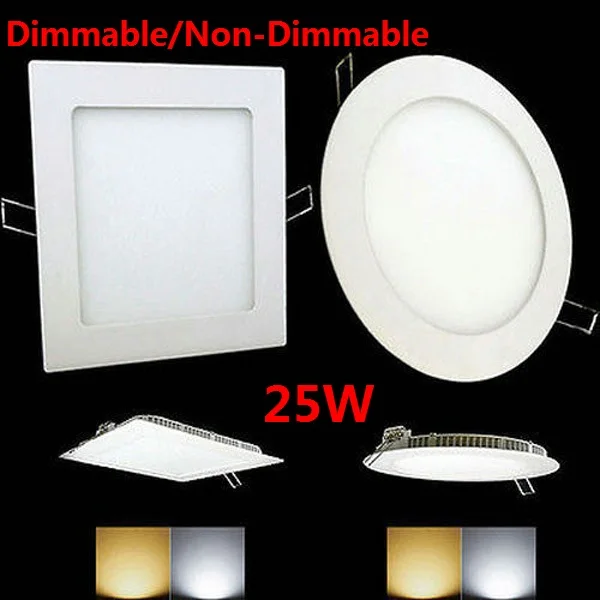 

Ultrathin 25W LED Panel Light Recessed LED Ceiling Downlight Light Warm White/White/Cold White AC85-265V LED indoor light
