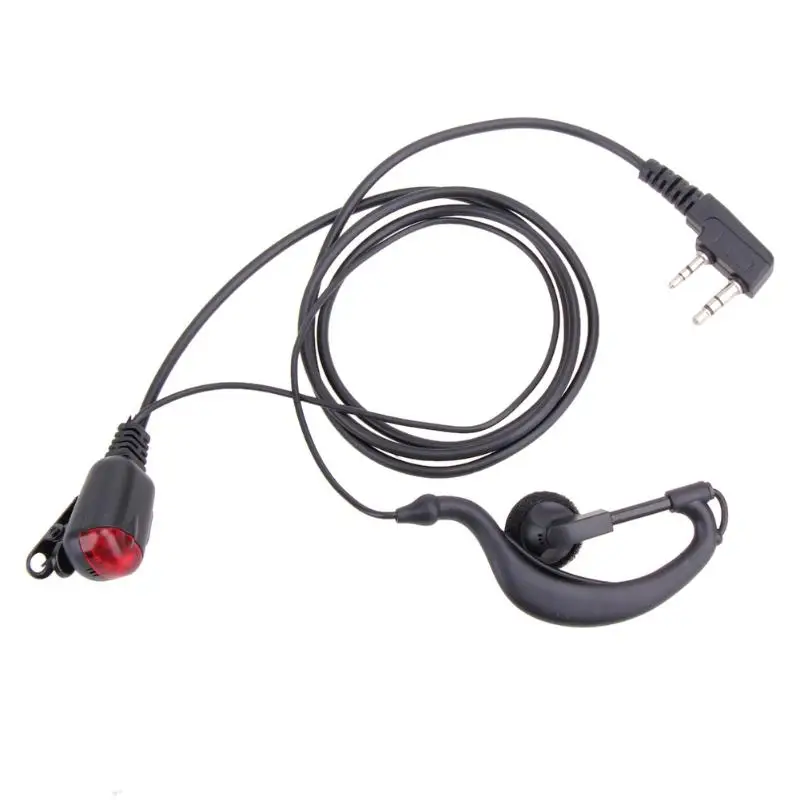 

Alloet 2Pin G Shape Headset Earpiece Mic For Two Way Radio Security Walkie Talkie Radio For Kenwood BAOFENG
