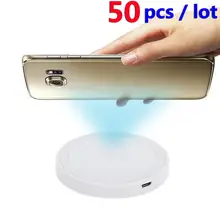 50 шт. Портативный Q5 Беспроводной Зарядное устройство телефона крепление зарядного устройства для любых устройств с беспроводной зарядкой совместим со всеми мобильными телефонами QI Стандартный